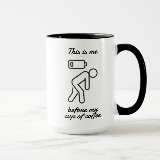これはコーヒーを飲む前の私だ マグカップ (右)