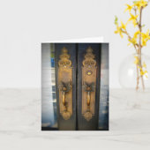 これはサンJoséカリフォルニアです: 黄銅は挨拶状を扱います カード (黄色い花)