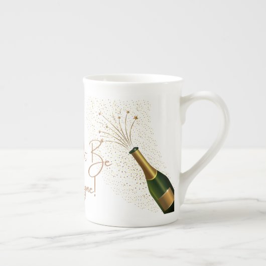 これはシャンパン磁器コーヒーマグかもしれない – おもしろい ボーンチャイナマグカップ (右)