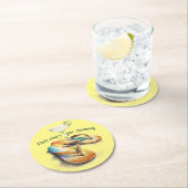"これはジミーのためのもの"マーガリータ&サンダルズデザイン ラウンドペーパーコースター (インサイチュ)