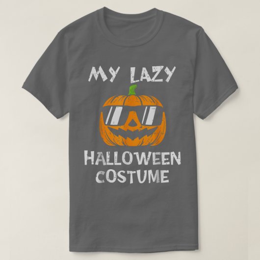 これはジャック・o・ラントと私の怠惰なハロウィーンの衣装だ tシャツ (デザイン正面)