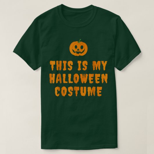 これはジャック・o・ラントと私の怠惰なハロウィーンの衣装だ tシャツ (デザイン正面)
