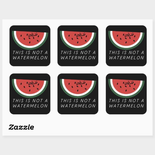 これはスイカではない – パレスティナスイカ スクエアシール (シート)