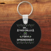 これはスプレッドシートでの醜いクリスマスに最適だ キーホルダー (正面)