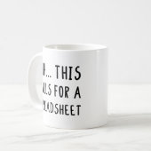 これはスプレッドシート、Accountantを呼びおもしろい出す コーヒーマグカップ (正面左)