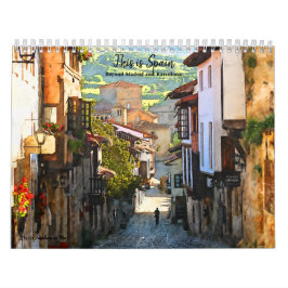 これはスペイン – マドリードとバルセロナの向こうにある カレンダー