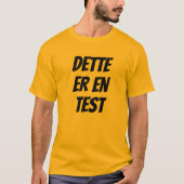 これはテストだ、ノルウェー語、オレンジ Tシャツ (正面)