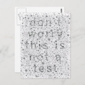 これはテストではない ポストカード (正面/裏面)