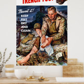 これはトレンチ足だ – それを防ぐ! ポスター (キッチン)