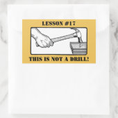 これはドリルではない – 手、ハンマー、爪、 ネイル 長方形シール (バッグ)