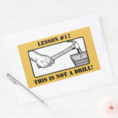 これはドリルではない – 手、ハンマー、爪、 ネイル 長方形シール (封筒)