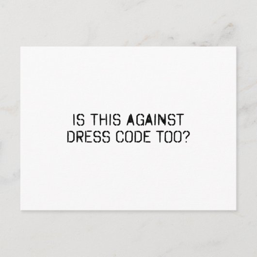 これはドレスコードに対するものか ポストカード (正面)