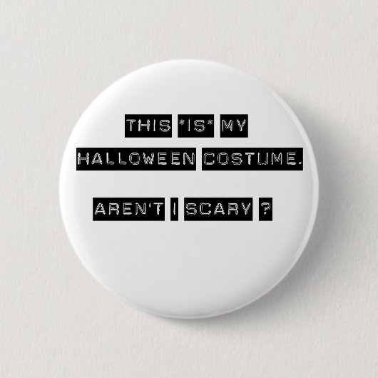 これはハロウィンの私の衣裳です 缶バッジ (正面)