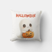 これはハロウィーン用のかわいい幽霊クッションだ。 クッション (正面)