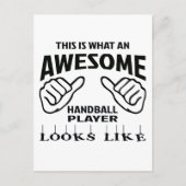 これはハンドボール素晴らしプレーヤーの外観である ポストカード (正面)
