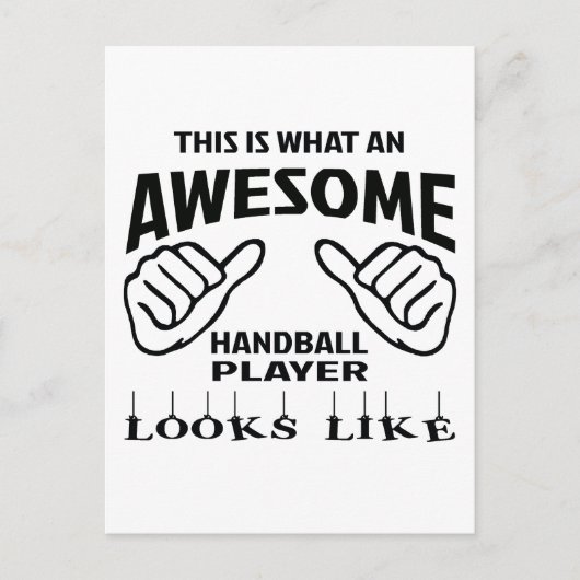 これはハンドボール素晴らしプレーヤーの外観である ポストカード (正面)