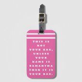 これはバッグおもしろいことわざカスタム ラゲッジタグ (正面縦)