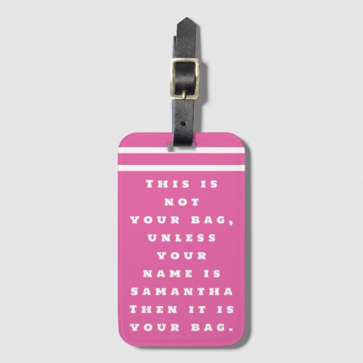 これはバッグおもしろいことわざカスタム ラゲッジタグ (正面縦)