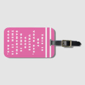 これはバッグおもしろいことわざカスタム ラゲッジタグ (正面横)