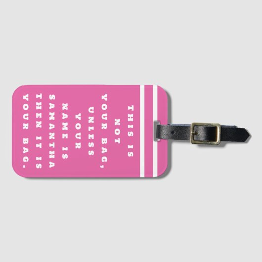 これはバッグおもしろいことわざカスタム ラゲッジタグ (正面横)