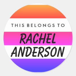 これはパーソナライズされた丸ステッカーのものだ ラウンドシール