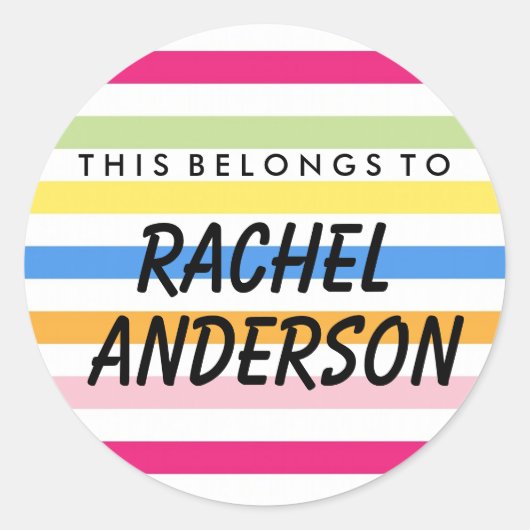 これはパーソナライズされた丸ステッカーのものだ ラウンドシール (正面)