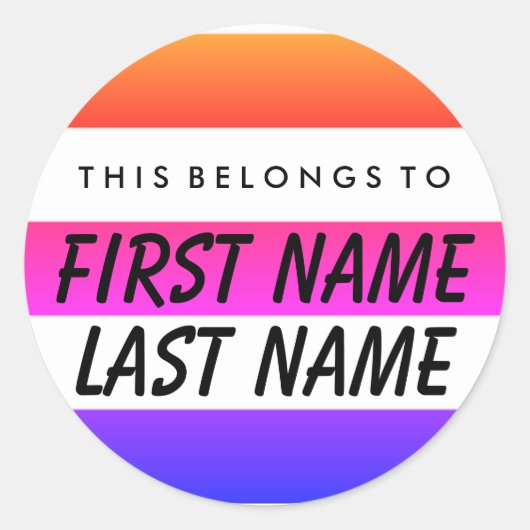 これはパーソナライズされた丸ステッカーのものだ ラウンドシール (正面)