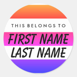 これはパーソナライズされた丸ステッカーのものだ ラウンドシール