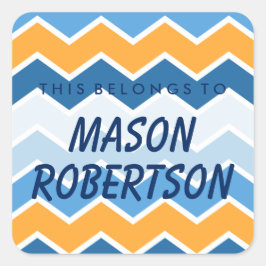 これはパーソナライズされた正方形のステッカーに属する スクエアシール