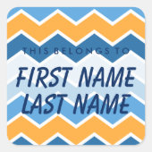 これはパーソナライズされた正方形のステッカーに属する スクエアシール (正面)