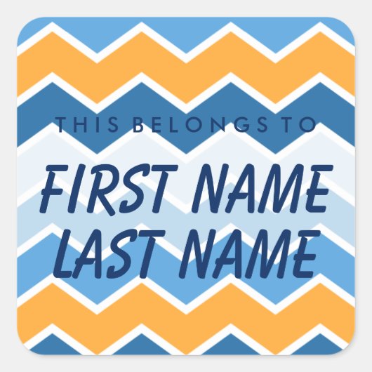 これはパーソナライズされた正方形のステッカーに属する スクエアシール (正面)