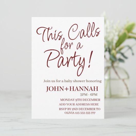 これはパーティーのおもしろい共同給湯を呼び掛ける 招待状 (スタンド正面)