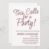 これはパーティーのおもしろい共同給湯を呼び掛ける 招待状 (正面/裏面)