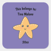 これはヒトデの紫新学期に属する スクエアシール (正面)