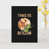 これはビットコインです – おもしろい Crypto カード (黄色い花)