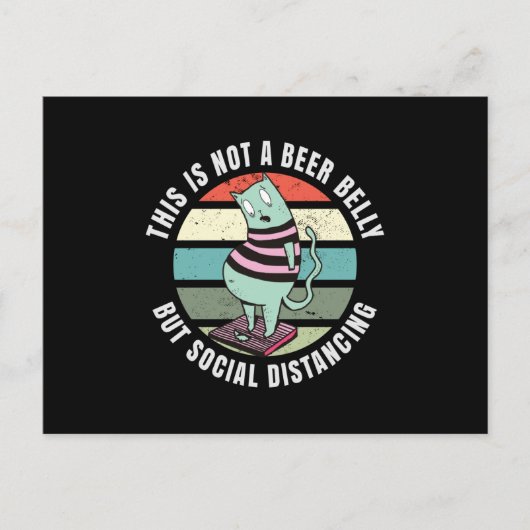 これはビールの腹ではなく、社会的な距離である ポストカード (正面)