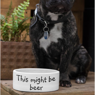 これはビール犬のユーモアおもしろいペットかも ボウル