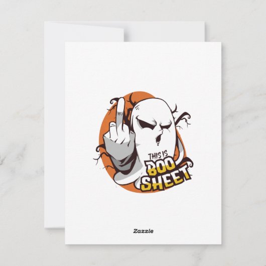 これはブーシートおかしなハロウィーンことわざ-幽霊 シーズンカード (裏面)