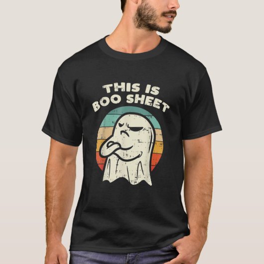 これはブーシートおかしなハロウィーン2021幽霊マスク Tシャツ (正面)