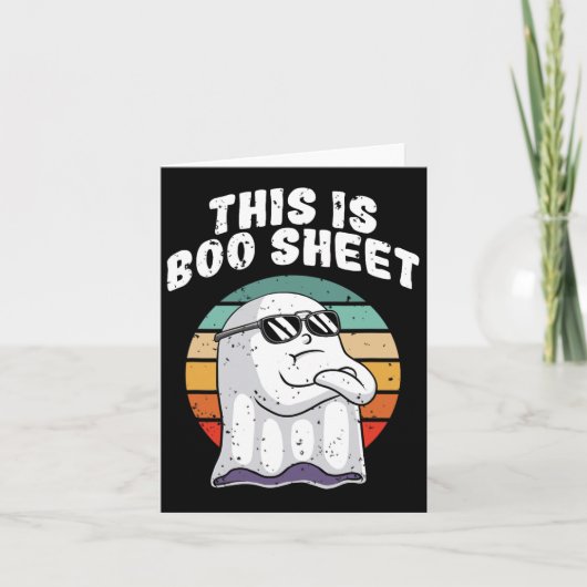 これはブーシートおもしろいハロウィーン衣装幽霊パン カード (正面)