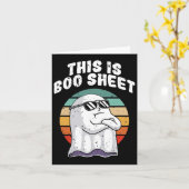 これはブーシートおもしろいハロウィーン衣装幽霊パン カード (黄色い花)