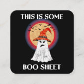 これはブーシートハロウィン幽霊 おもしろい スクエア名刺 (正面)