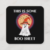 これはブーシートハロウィン幽霊 おもしろい スクエア名刺 (裏面)