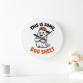 これはブーシート幽霊グルービーハロウィーン衣装 ラージ壁時計 (ホーム)