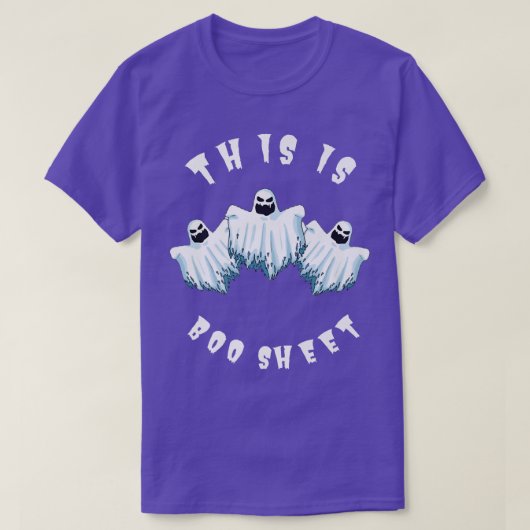 これはブーシート幽霊レトロハロウィン Tシャツ (デザイン正面)