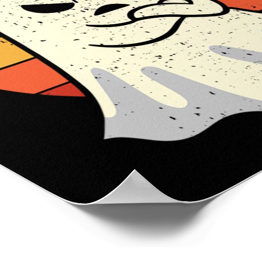 これはブーシート幽霊レトロハロウィーンのコスチューム私 ポスター (角)