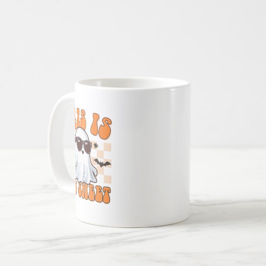 これはブーシート幽霊Groovyハロウィーンの衣装M コーヒーマグカップ (正面左)