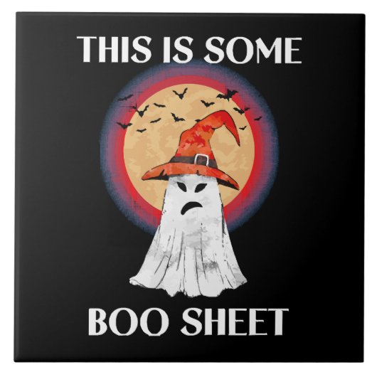 これはブーシート ハロウィン おばけ 面白い タイル (正面)