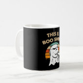 これはブーシート、レトロハロウィーン、おかしなハロウィーン コーヒーマグカップ (正面左)