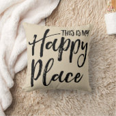 これはベージュ私の幸せな場所です クッション (ブランケット)